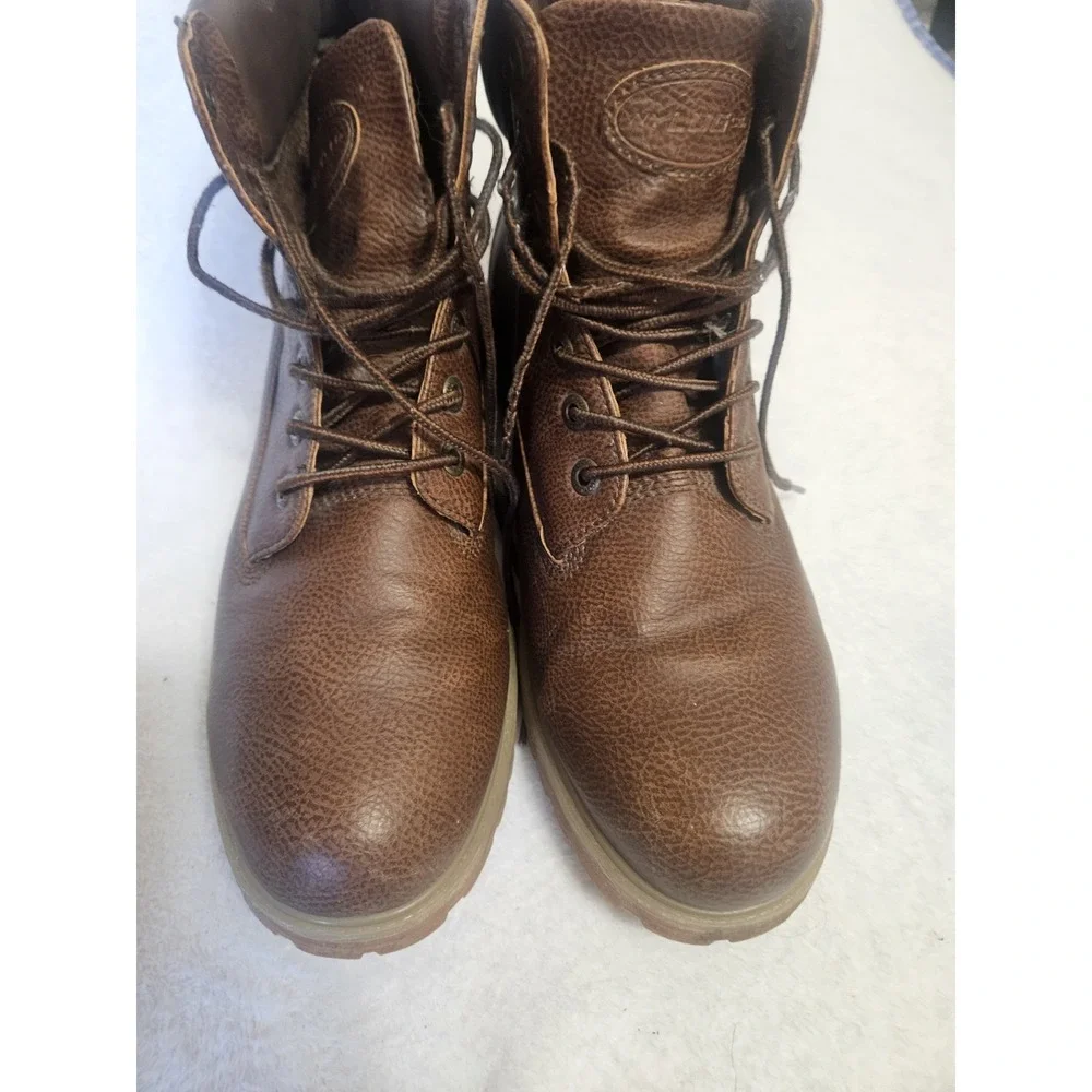 Lugz Convoy Men Water Resistant Brown Work Ankle Boots MCONWRGV-2535 Size 12